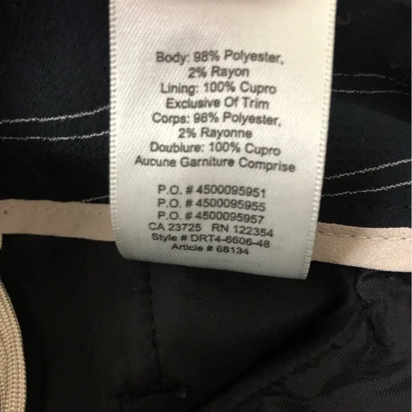 SOLD - Wilfred Aritzia Tie-Front Black Oak Pinstripe Jallade Trouser Pant Size 4 - Picture 13 of 16